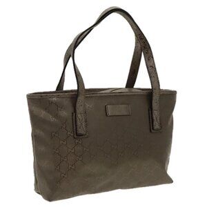 GUCCI GG implementation Tote Bag Silver Metallic